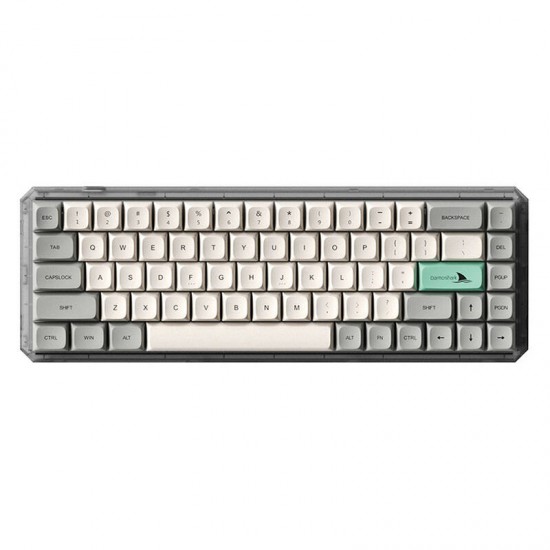 Darmoshark Ασύρματο Πληκτρολόγιο Gaming K5 Light Luxury Version Yellow Switch (Λευκό/Γκρι)