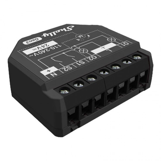 Shelly 2PM Gen3 2-channel Controller, WiFi/Bluetooth (energy measurement)