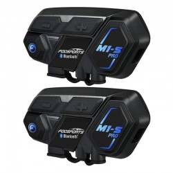 Fodsports M1-S Pro ενδοεπικοινωνία μοτοσικλέτας σε δύο πακέτα (μαύρο)