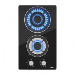 IsEasy MGBG-312A εστία αερίου διπλής ζώνης με γυάλινο πάνελ
