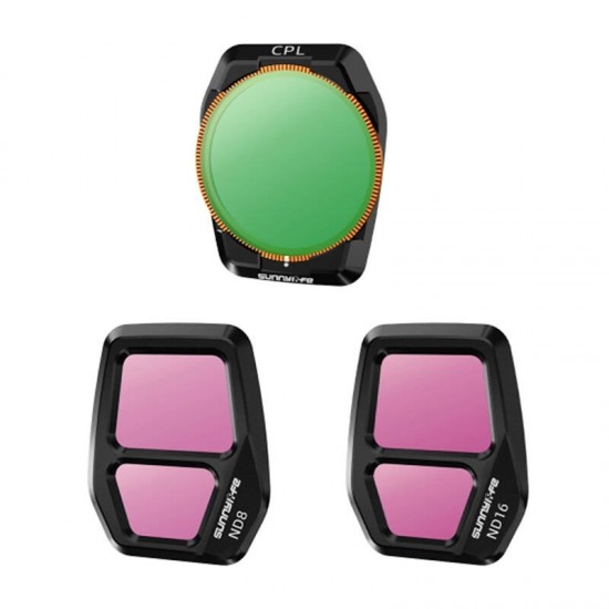 Sunnylife A3S-FI925CPL ρυθμιζόμενο φίλτρο φακού, CPL+ND8+ND16 για AIR 3S 3pcs