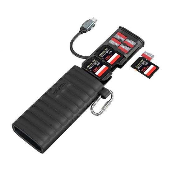 Πολυλειτουργικός αναγνώστης καρτών SD και TF της Telesin (S6-MCR-01)