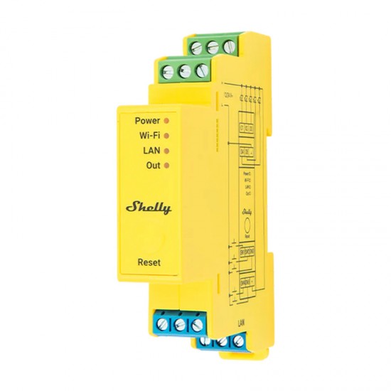 Shelly RGBWW Pro WiFi ελεγκτής φωτισμού ράγας DIN 5 καναλιών