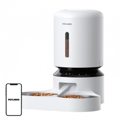 Petlibro Granary διανομέας τροφής με διπλό μπολ, Wifi, 5L (λευκό)