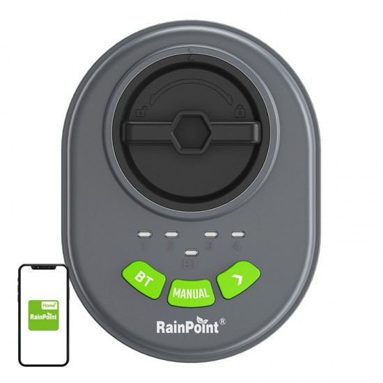 RainPoint ελεγκτής ψεκασμού 4 ζωνών με εφαρμογή, Bluetooth