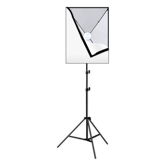 Puluz Σετ Στούντιο Φωτογράφισης PU5070EU, Softbox LED 50x70cm, Τρίποδο, Λάμπες LED x1