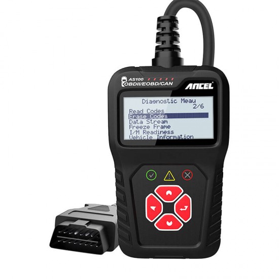 Ancel Διαγνωστικό Scanner OBD2 AS100/AC100 (Μαύρο)