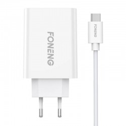 Fast charger Foneng 1x USB EU43 10.5W+ USB Type C cable