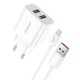 Fast charger Foneng 2x USB EU45 12W + USB Lightning cable