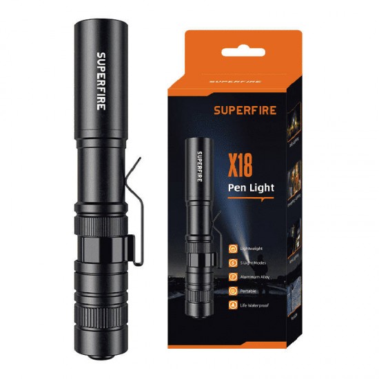 Φακός Superfire X18 – 55 lm, 5W, 5 λειτουργίες, 38 μ.