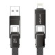 Blitzwolf BW-HDC7 4-σε-1 καλώδιο USB+C+Lightning 240W 1.2m (μαύρο)