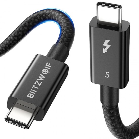 BlitzWolf BW-HDC8 240W καλώδιο USB-C σε USB-C, 1,5m (μαύρο)