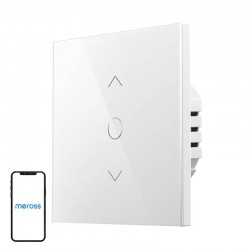 Meross Έξυπνος Διακόπτης Ρολού WiFi MRS100HK (EU) με Χρονόμετρο (HomeKit) (Λευκό)