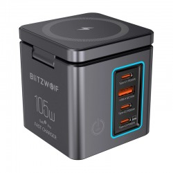 Blitzwolf BW-i113 GaN, USB-A, 3xUSB-C, φορτιστής δικτύου 105W Blitzwolf BW-i113 GaN, USB-A, 3xUSB-C, φορτιστής δικτύου 105W