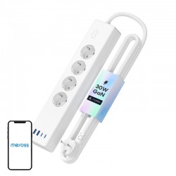 Meross MSP844(EU) έξυπνη πρίζα γρήγορης φόρτισης, 4 πρίζες + 2x USB-A + 2x USB-C (Matter)