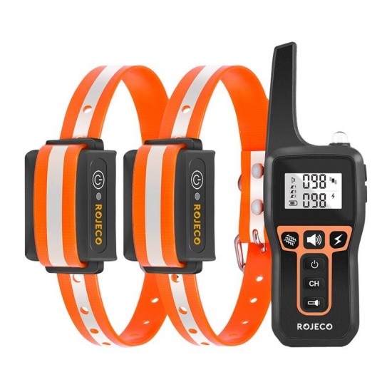 Rojeco PD5291000m κολάρο εκπαίδευσης σκύλων με 2 κολάρα