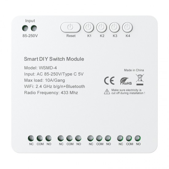 DIY Avatto WSMD-4 250V μονάδα έξυπνου διακόπτη