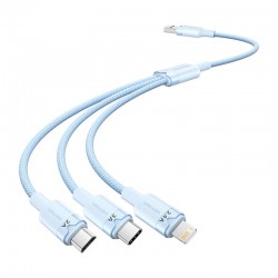 Καλώδιο USB 2.0 A προς 3in1 3A Vention CTPLG 1.5M (μπλε)
