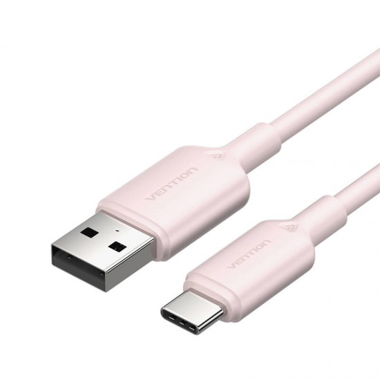 Καλώδιο USB 2.0 A σε USB-C 3A Vention CTQPF 1M (ροζ)
