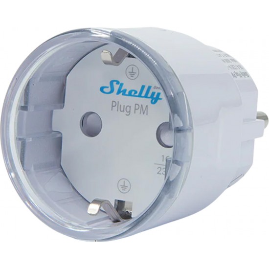 Shelly Plug PM Gen3 Matter 13A έξυπνη πρίζα, λευκή