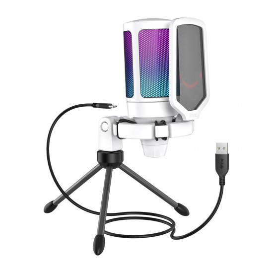 Πυκνωτικό μικρόφωνο παιχνιδιών Fifine A6VW (λευκό)