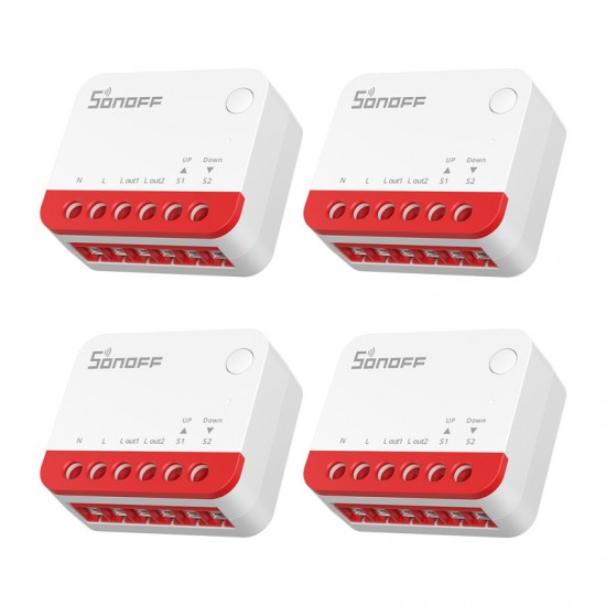 Έξυπνος διακόπτης ρολού ZigBee Sonoff MINI-ZBRBS (4 πακέτα)
