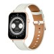 Smartwatch COLMI C28 σε χρυσό χρώμα με λευκό δερμάτινο λουράκι