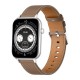 Smartwatch COLMI C28 – Ασημί + Καφέ δερμάτινο λουράκι