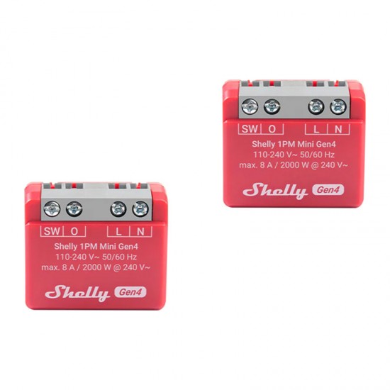 Σετ 2 ελεγκτών Shelly 1PM Mini Gen4 Zigbee/Matter