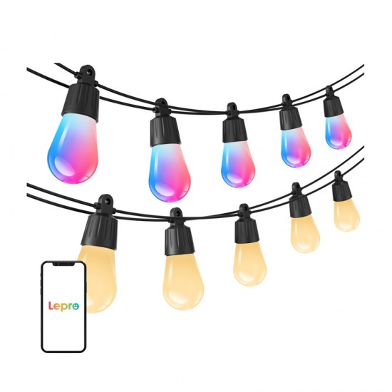 LEPRO ZB1-15 Φωτιστικά αλυσίδα με Wi-Fi, 15 μ.