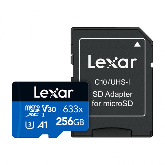 Κάρτα μνήμης Lexar High-Performance 633x microSDXC 256GB + προσαρμογέας SD