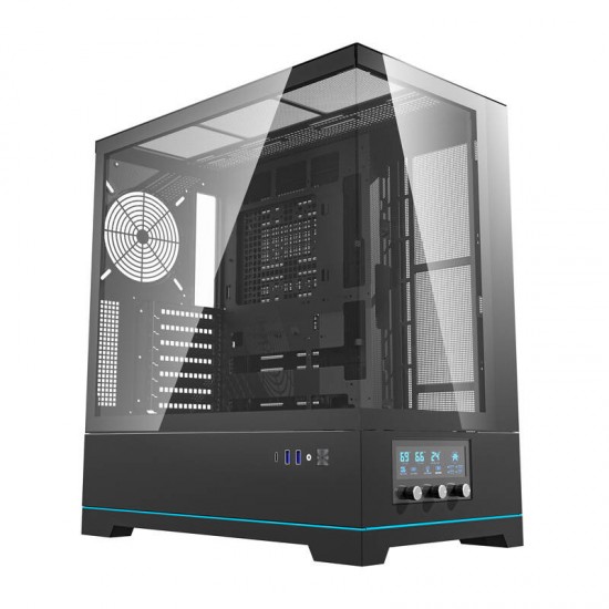 Darkflash DY451 κουτί υπολογιστή χωρίς ανεμιστήρες (μαύρο)