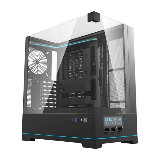 Darkflash DY450 θήκη υπολογιστή χωρίς ανεμιστήρες (μαύρο)