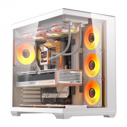 Θήκη υπολογιστή DarkFlash C280 (λευκή) + 7 ανεμιστήρες