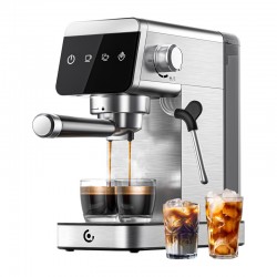 Καφετιέρα με έμβολο AMZCHEF CE-AZ-EM1501-SV (Ασημί)