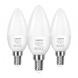 Λαμπτήρας LED LEPRO 600059-WW-EU-3, E14, C37, 4,2 W (40 W), 470 lm, 2700 K (ζεστό λευκό), 250°, συσκευασία 3 τεμαχίων