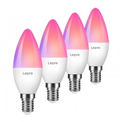 Λάμπα LED LEPRO BC1-EU-4 C37 RGBCW με Wi-Fi