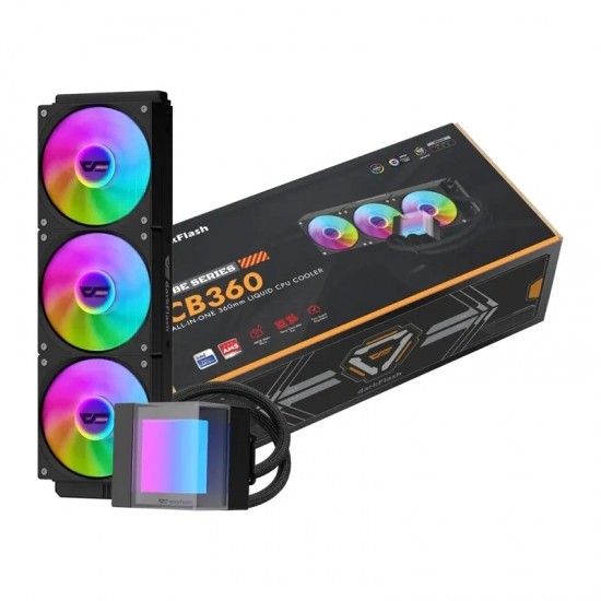 Ψύκτης CPU DarkFlash CB360 με υδρόψυξη (Μαύρος)