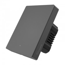 Έξυπνος επιτοίχιος διακόπτης Matter Over Wi-Fi SONOFF M5-1C-80 (1 καναλιού, για πλαίσιο, γραφίτης)