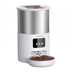 Διανομέας τροφής για κατοικίδια Rojeco Smart Pet Feeder 4,5 λίτρα από ανοξείδωτο ατσάλι RWSQYCWF-DP