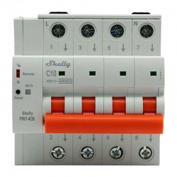 Μικροσκοπικός διακόπτης κυκλώματος SHELLY Pro 4CB C10