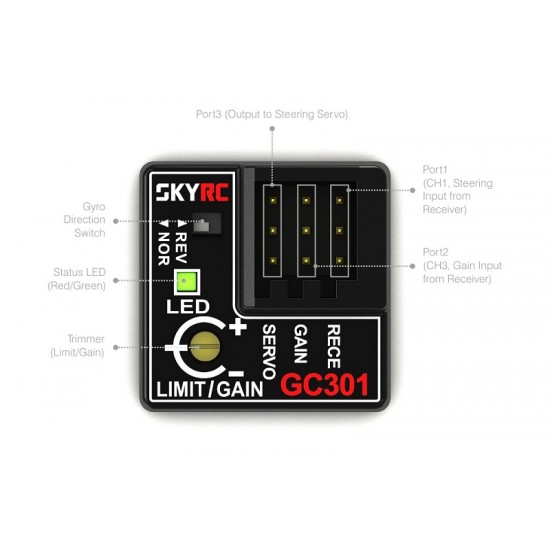 Gyroscope for RC Car Models SkyRC Gyro GC301