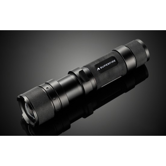 Φακός Superfire F3-L2 – 570 lm, 260 μ., 5 λειτουργίες, λειτουργία ζουμ