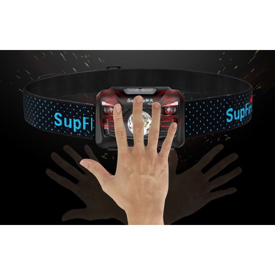 Superfire Φακός Κεφαλής HL06, 500lm, USB