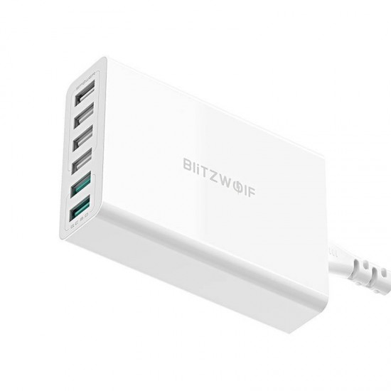 Blitzwolf Φορτιστής BW-S15 6x USB, QC 3.0, 60W (Λευκό)
