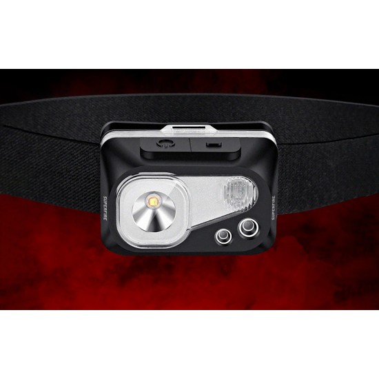 Φακός κεφαλής Superfire HL07 – 320 lm, USB, 5 λειτουργίες, 90 μ.