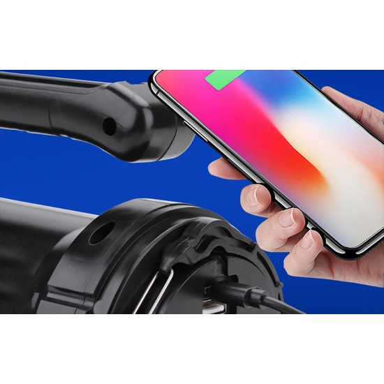 Φακός εξερευνητής Superfire M9-E – 900 lm, 473 μ., 6000 mAh, 5 ώρες λειτουργίας, powerbank