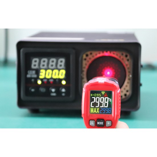 Habotest Θερμόμετρο Υπερύθρων με Λέιζερ χωρίς Επαφή HT650B (Μαύρο/Κόκκινο)