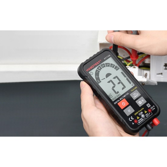 Habotest Ψηφιακό Πολύμετρο Γενικής Χρήσης HT112A True RMS (Μαύρο)