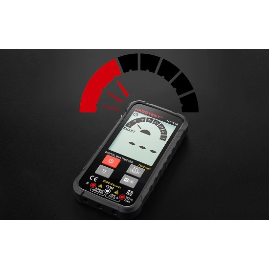 Habotest Ψηφιακό Πολύμετρο Γενικής Χρήσης HT112A True RMS (Μαύρο)